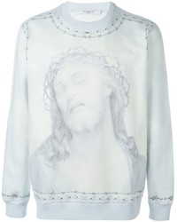 Maglione girocollo stampato bianco di Givenchy
