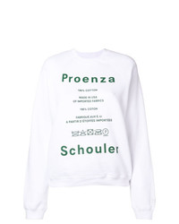 Maglione girocollo stampato bianco di Proenza Schouler