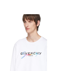 Maglione girocollo stampato bianco di Givenchy
