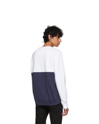 Maglione girocollo stampato blu scuro e bianco di Kenzo