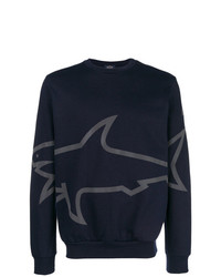 Maglione girocollo stampato blu scuro di Paul & Shark
