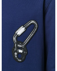 Maglione girocollo stampato blu scuro di Lanvin
