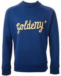 Maglione girocollo stampato blu di Golden Goose Deluxe Brand