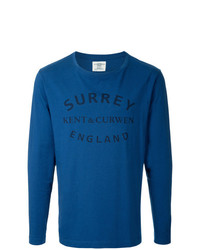 Maglione girocollo stampato blu di Kent & Curwen