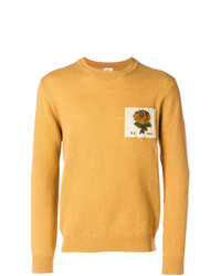 Maglione girocollo stampato giallo di Kent & Curwen