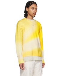 Maglione girocollo stampato giallo di A-Cold-Wall*