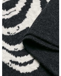 Maglione girocollo stampato grigio scuro di Saint Laurent