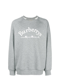 Maglione girocollo stampato grigio di Burberry