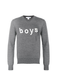 Maglione girocollo stampato grigio di Comme Des Garçons Shirt Boys