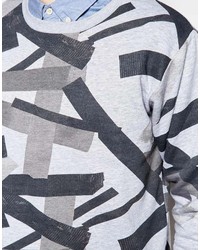 Maglione girocollo stampato grigio di Cheap Monday