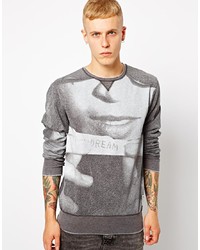 Maglione girocollo stampato grigio di Insight