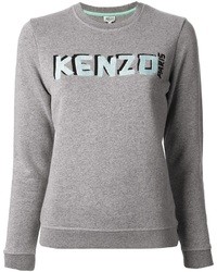 Maglione girocollo stampato grigio di Kenzo