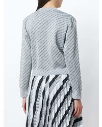 Maglione girocollo stampato grigio di Balenciaga