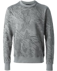 Maglione girocollo stampato grigio di Paul Smith