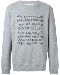 Maglione girocollo stampato grigio di Soulland