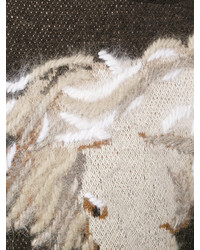 Maglione girocollo stampato marrone chiaro di Stella McCartney