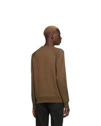 Maglione girocollo stampato marrone scuro di Balmain