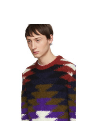 Maglione girocollo stampato multicolore di Moncler