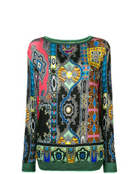 Maglione girocollo stampato multicolore di Etro