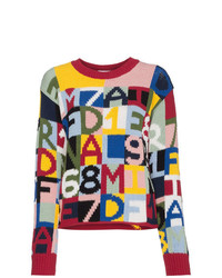 Maglione girocollo stampato multicolore di Frame Denim