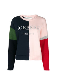 Maglione girocollo stampato multicolore di Iceberg