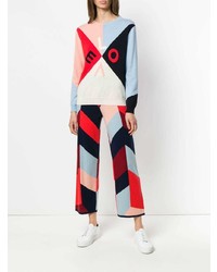 Maglione girocollo stampato multicolore di Chinti & Parker