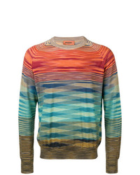 Maglione girocollo stampato multicolore di Missoni