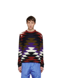 Maglione girocollo stampato multicolore di Moncler