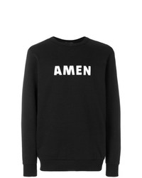 Maglione girocollo stampato nero e bianco di Amen