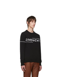 Maglione girocollo stampato nero e bianco di Givenchy