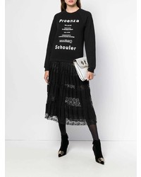 Maglione girocollo stampato nero e bianco di Proenza Schouler