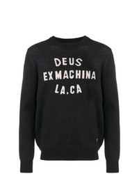 Maglione girocollo stampato nero e bianco di Deus Ex Machina