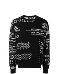Maglione girocollo stampato nero e bianco di Gosha Rubchinskiy