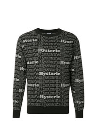 Maglione girocollo stampato nero e bianco di Hysteric Glamour