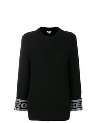 Maglione girocollo stampato nero e bianco di Kenzo