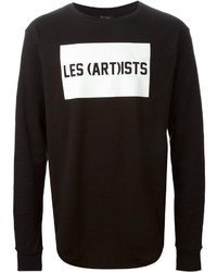 Maglione girocollo stampato nero e bianco di Les (Art)ists