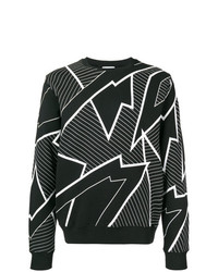 Maglione girocollo stampato nero e bianco di Les Hommes Urban