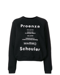 Maglione girocollo stampato nero e bianco di Proenza Schouler