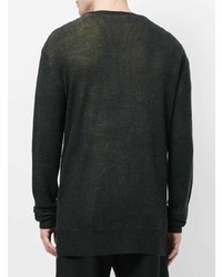 Maglione girocollo stampato nero di McQ Alexander McQueen