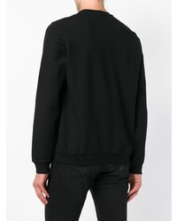 Maglione girocollo stampato nero di Versace Jeans