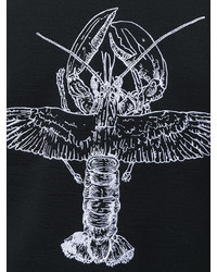 Maglione girocollo stampato nero di Lanvin