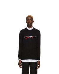 Maglione girocollo stampato nero di Givenchy