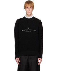 Maglione girocollo stampato nero di Givenchy