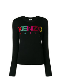 Maglione girocollo stampato nero di Kenzo
