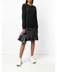 Maglione girocollo stampato nero di DKNY
