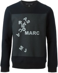 Maglione girocollo stampato nero di Marc by Marc Jacobs