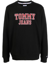 Maglione girocollo stampato nero di Tommy Jeans