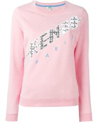 Maglione girocollo stampato rosa di Kenzo