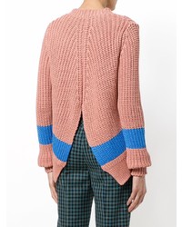 Maglione girocollo stampato rosa di N°21