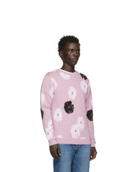 Maglione girocollo stampato rosa di Saturdays Nyc